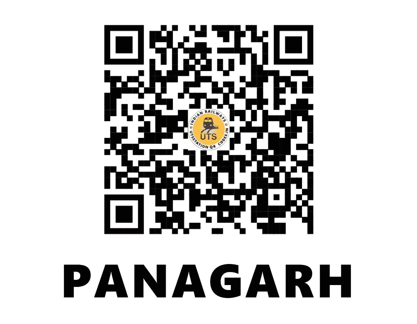 UTS QR Code for PANAGARH - PAN (ER - WEST BENGAL)